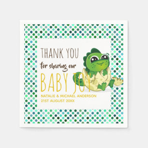 Baby Dinosaur Hatching Egg Cute Boys Girls Shower Napkins