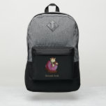 Baby Dinosaur Hatching from Pink Egg Personalized Port Authority® Backpack<br><div class="desc">If you like dinosaurs and cute things this backpack is prefect. It has an adorable illustration of a baby dinosaur hatching from its pink egg. Cute backpack for your dinosaur loving friend. You can personalize the text with your one name or message. Illustrated and designed by Patricia Alvarez.</div>