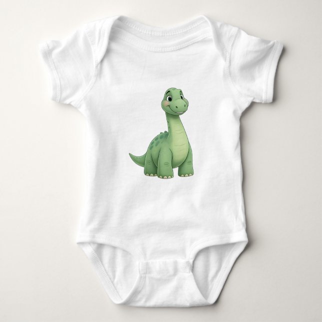 Baby Dinosaur Jersey Bodysuit - Comfort and Style  (Front)