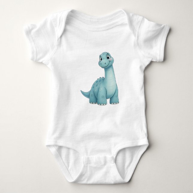 Baby Dinosaur Jersey Bodysuit - Comfort and Style  (Front)