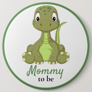 Baby Dinosaur Mommy Baby Shower Button