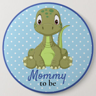 Baby Dinosaur Mommy T rex Baby Shower  Button