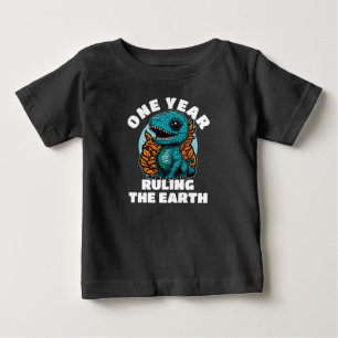Baby Dinosaur One Year Old Birthday Baby T-Shirt