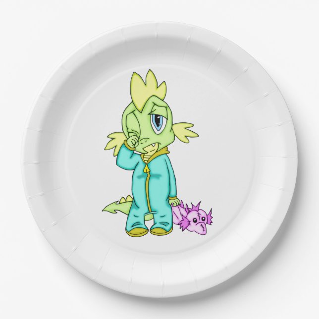 Baby Dinosaur Paper Plates (Front)