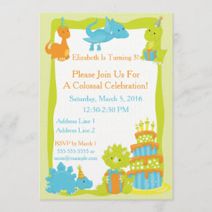 Baby Dinosaur Party Invitation