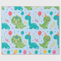 Baby Dinosaur Party Wrapping Paper
