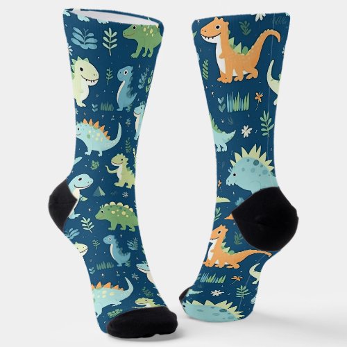 Baby Dinosaur Pattern Socks
