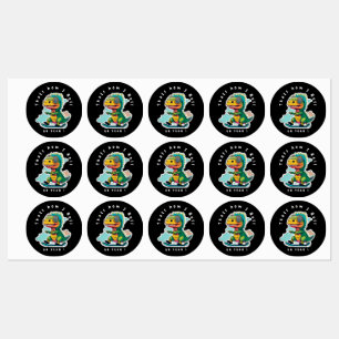 Baby Dinosaur Skating   Thats how I Roll Labels