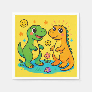 Baby Dinosaur-Themed Napkins
