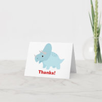 Baby Dinosaur Triceratops Thank you card