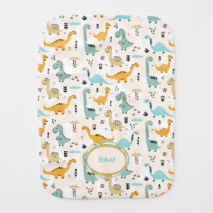 Baby Dinosaurs Boy Burp Cloth