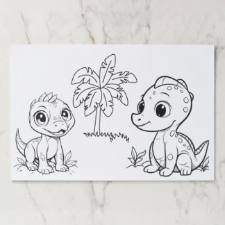 Baby Dinosaurs Coloring Large Tearaway Paper Pad