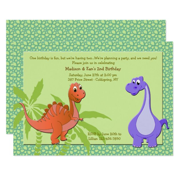 Baby Dinosaurs Invitation