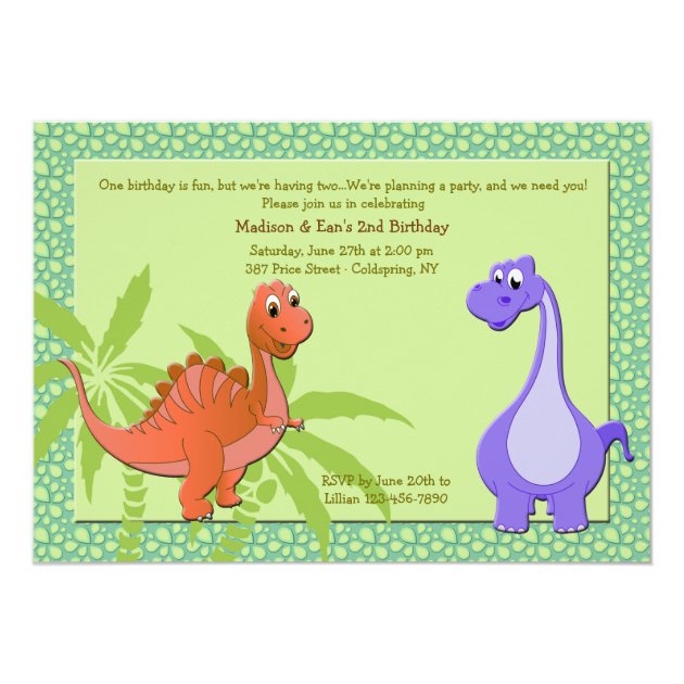 Baby Dinosaurs Invitation