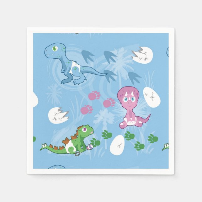 Baby Dinosaurs Napkins (Front)
