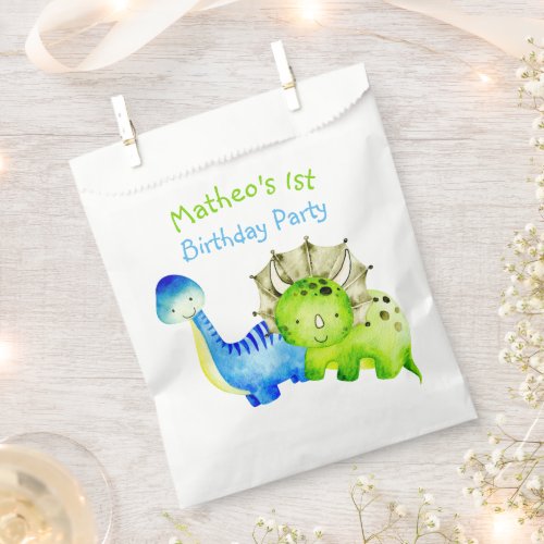Baby dinosaurs toddler birthday party favor bag