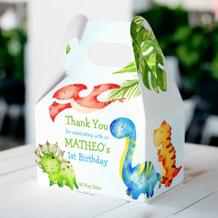 Baby dinosaurs toddler birthday party favor boxes