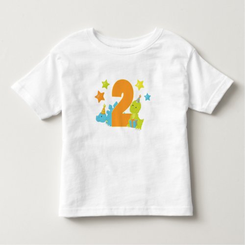 Baby Dinosaurs Two Year Old Birthday Shirt