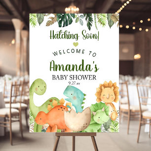 Baby Dinosaurs Welcome Sign, Hatching Soon baby  Foam Board