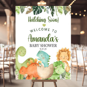 Baby Dinosaurs Welcome Sign, Hatching Soon baby Foam Board