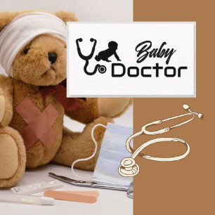 Baby Doctor Pediatrician MD Stethoscope Business Card