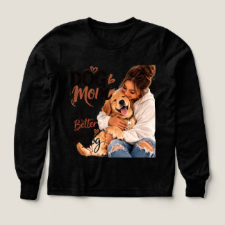 Baby Dog Mom T-Shirt – Heart & Puppy Design – Cute Tri-Blend Shirts