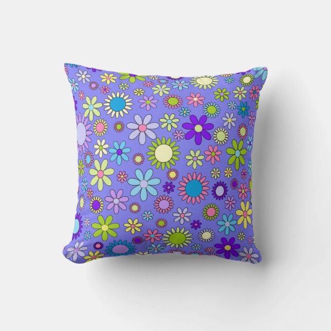 Baby Doll Floral Throw Pillow (Front)