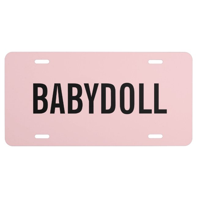 Baby Doll License Plate (Front)
