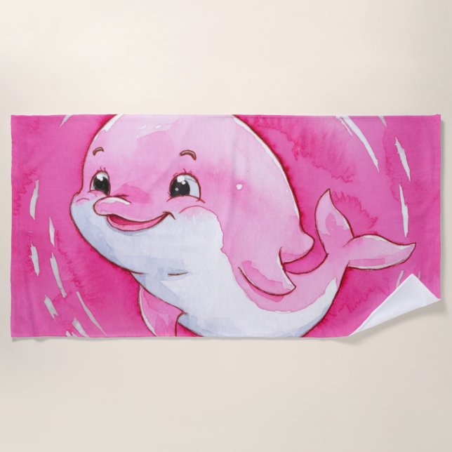 Baby Dolphin Beach Towel (Front)