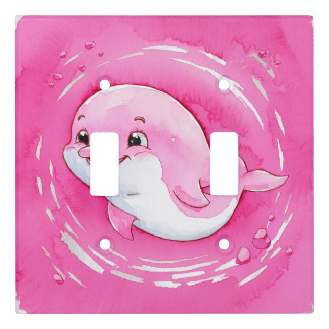 Baby Dolphin Light Switch Cover (Front)