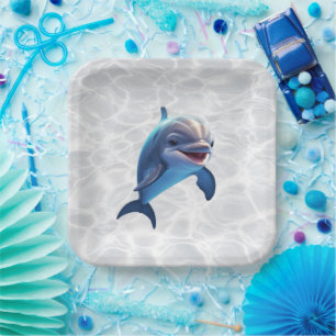 Baby Dolphin Platter Paper Plates