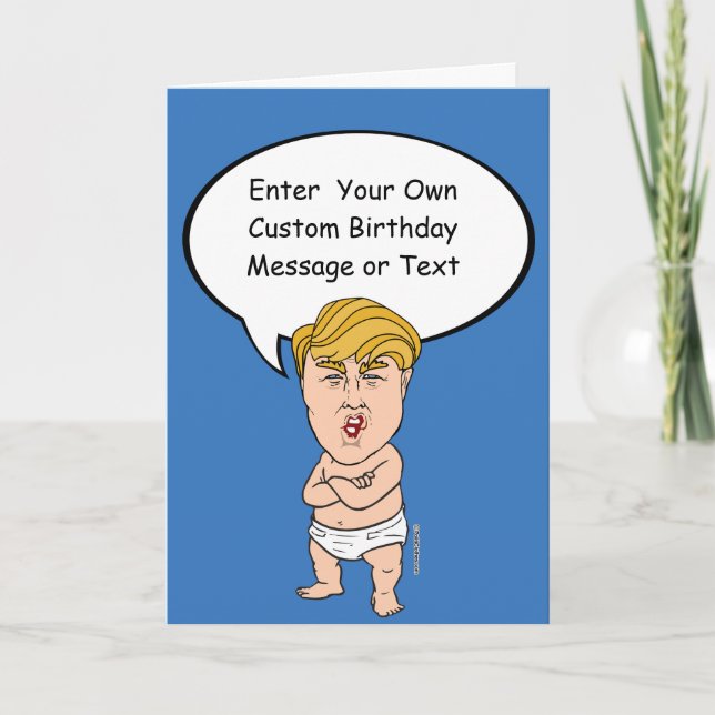 Baby Donald Trump Birthday Card - Customize Your M (Front)
