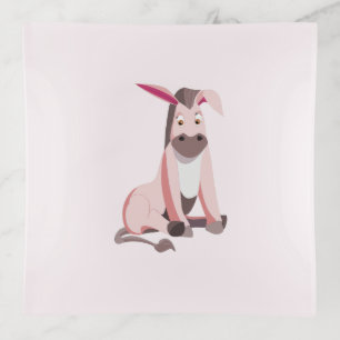 Baby Donkey Pink Trinket Tray