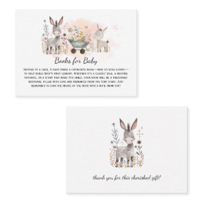 Baby Donkey Woodland Books for Baby | Place Card