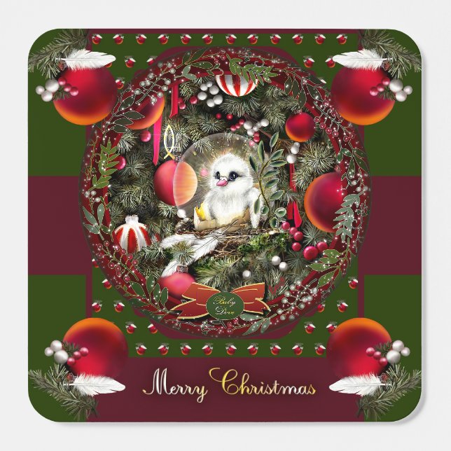 Baby Dove Square Sticker (Single)