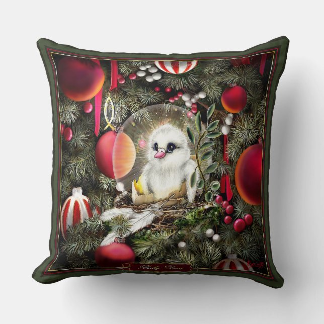 Baby Dove Throw Pillow (Front)