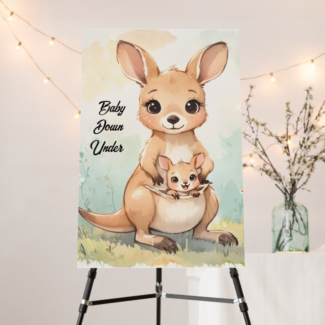 Baby Down Under Shower Sign (In Situ (Stand))