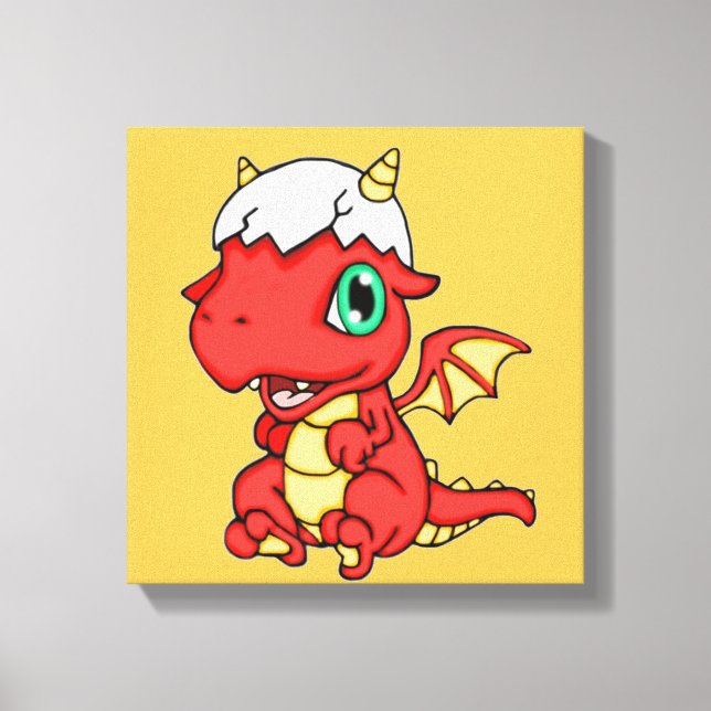 Baby Dragon 12 x 12 Canvas Print (Front)