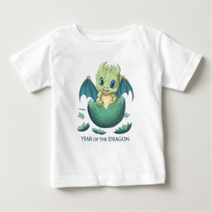 Baby Dragon, 2024 Year of the Dragon, Anime Kawaii Baby T-Shirt