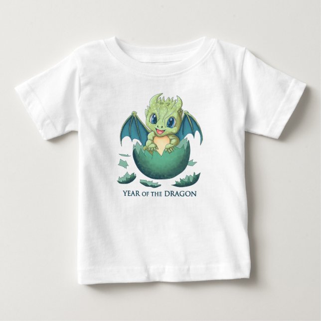 Baby Dragon, 2024 Year of the Dragon, Anime Kawaii T-Shirt (Front)