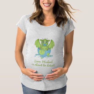 Baby Dragon About to Hatch Maternity T-Shirt