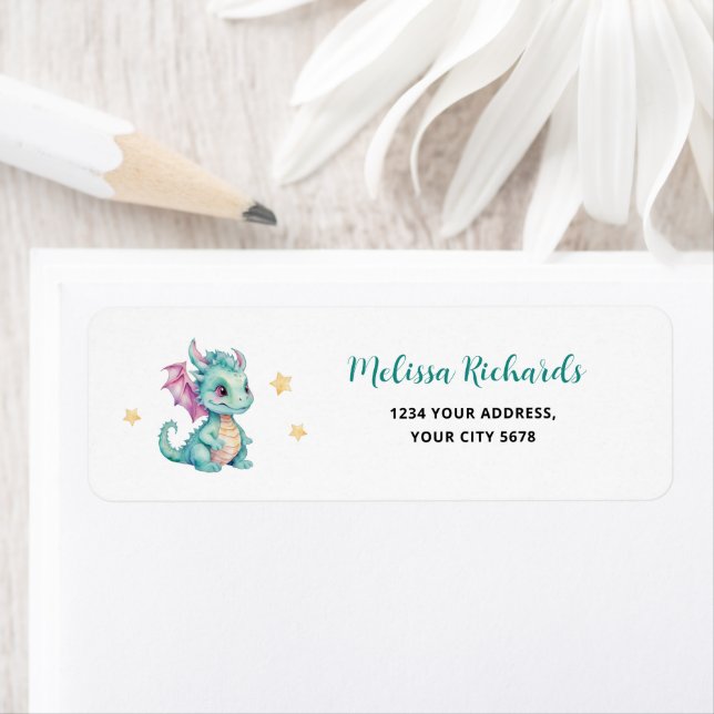 Baby Dragon Address Label (Insitu)