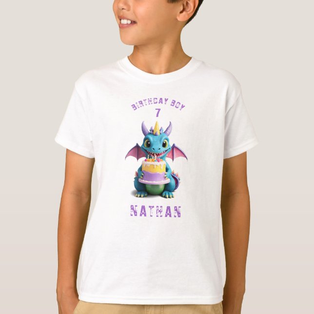 *~* Baby Dragon AP88  Any Age Birthday Party T-Shirt (Front)