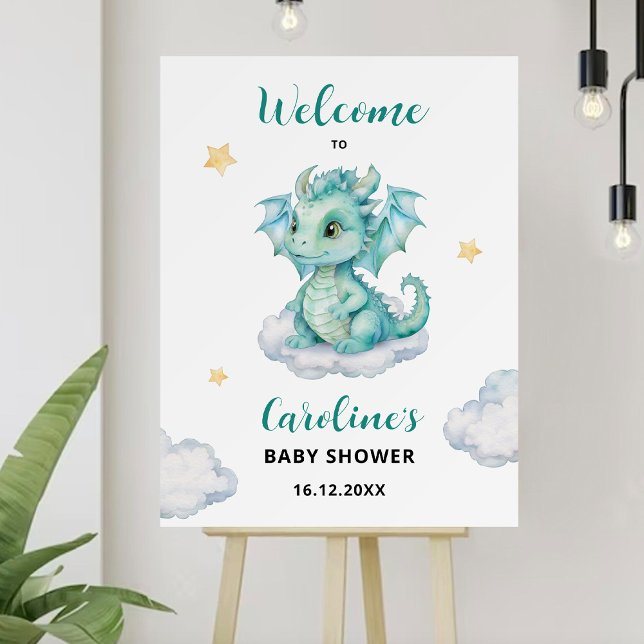 Baby Dragon Baby Shower Welcome Foam Board (Creator Uploaded)