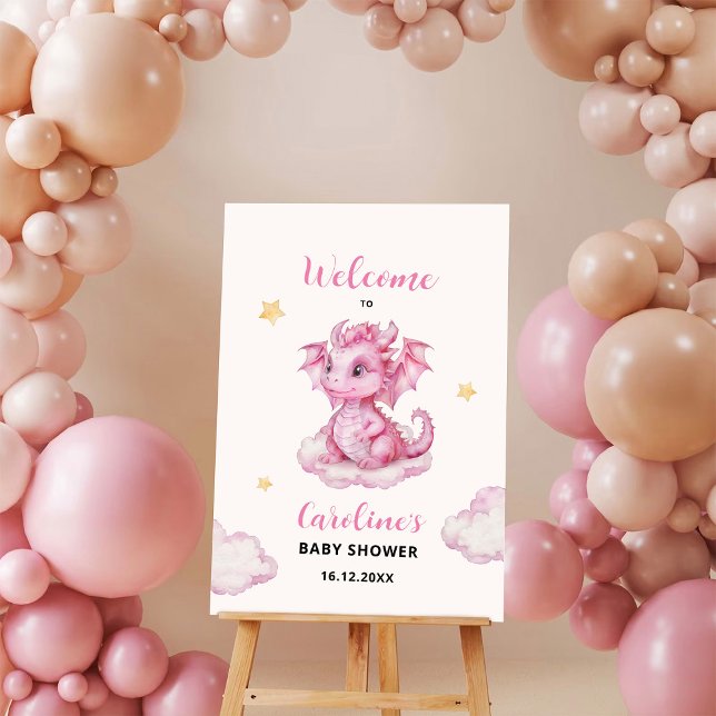 Baby Dragon Baby Shower Welcome Foam Board (Creator Uploaded)