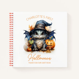 Baby Dragon Baby's First Halloween Guest Book
