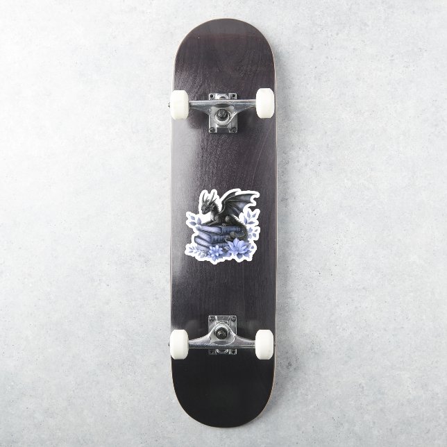 Baby Dragon Book Sticker, Cute Vinyl Sticker (Skateboard)