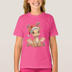 Baby Dragon Christmas – Cute Fantasy Holiday Kids T-Shirt
