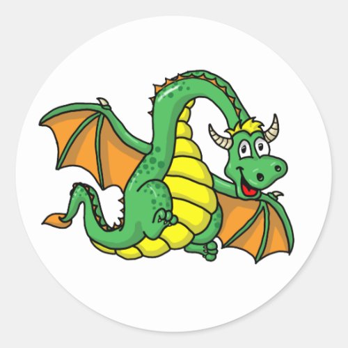 Baby Dragon Classic Round Sticker