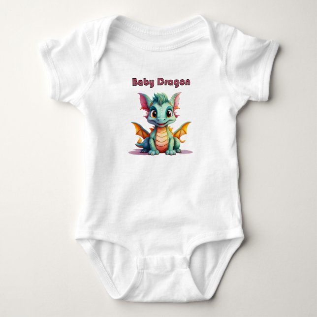 Baby Dragon – Cute Fantasy Character Design Bodysuit (Front)